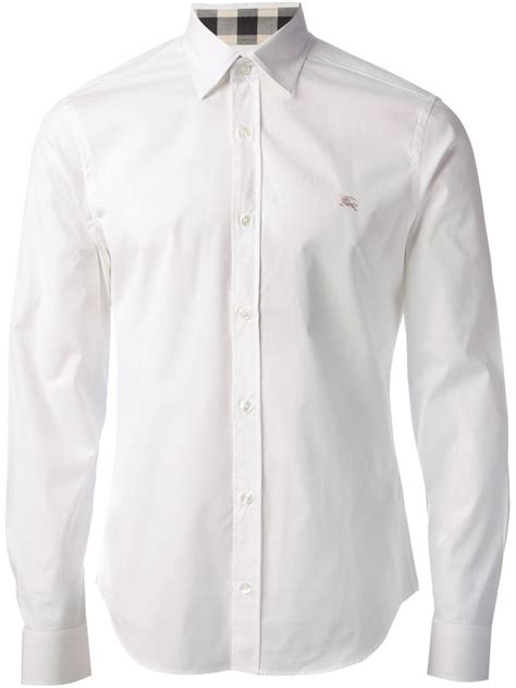 a white burberry shirt|Burberry white shirts for men.